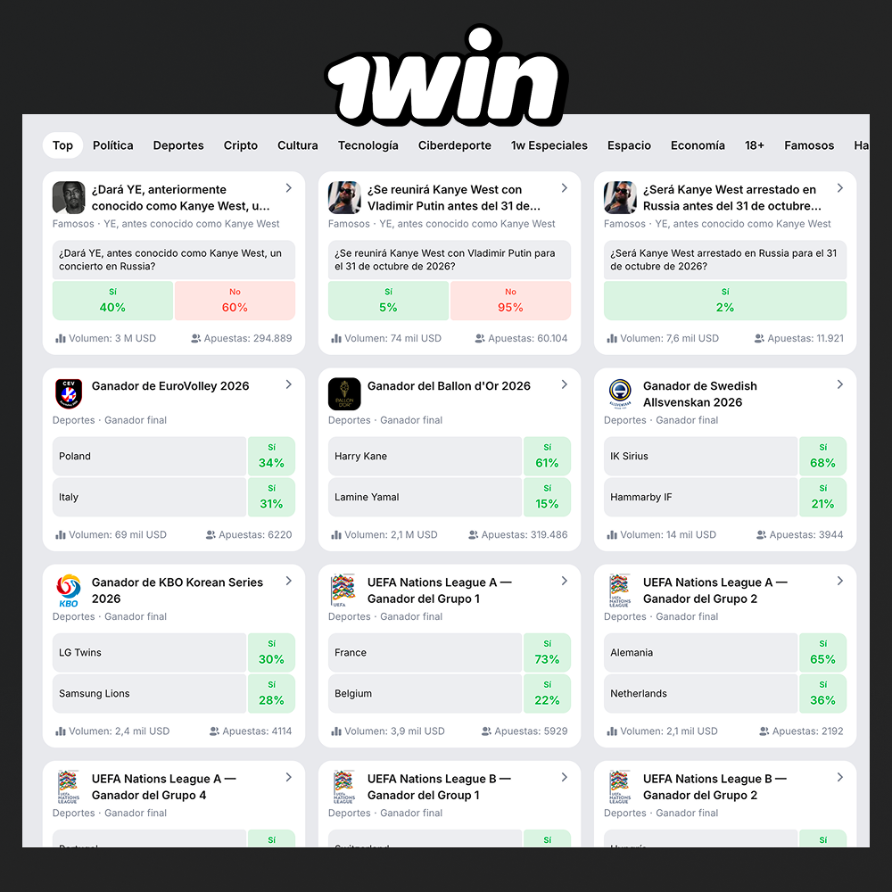 Mercados 1win Argentina